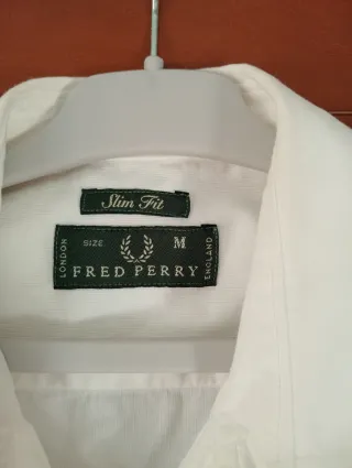 Camisa Fred Perry Blanca Talla M original