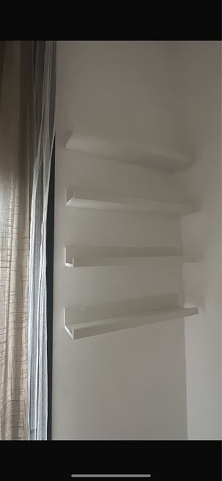 4 Baldas Blancas de Madera
