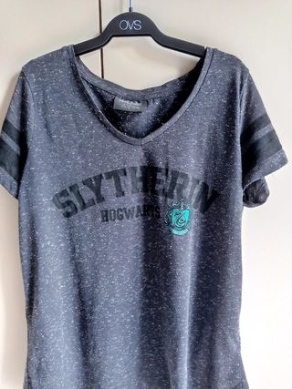 Camiseta gris Harry Potter Slytherin S