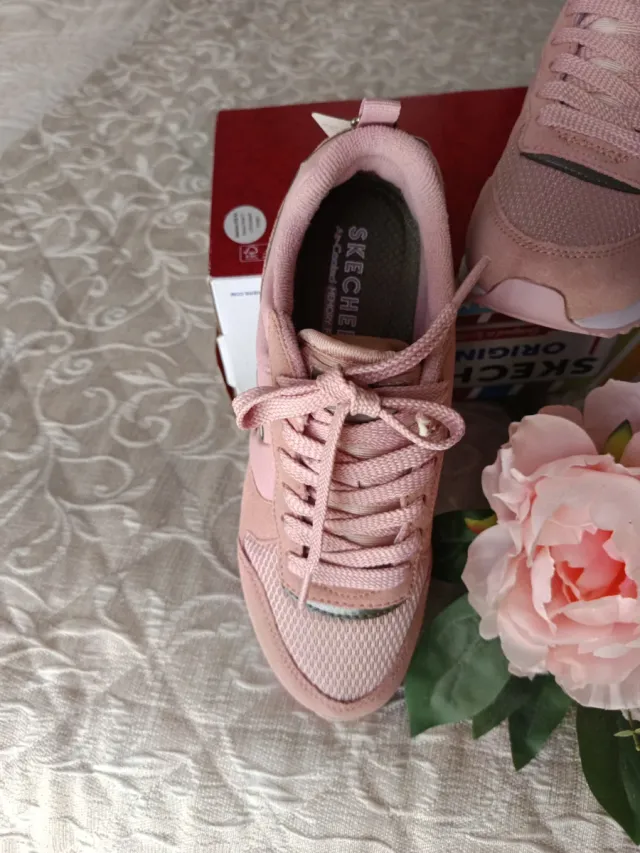 Zapatillas Skechers Talla 37 Rosa y Dorado