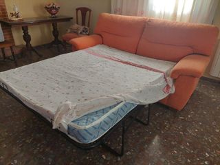 Sofá Cama Naranja Tela