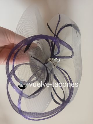 Tocado tipo casquete con tul  ♡ CHESCO