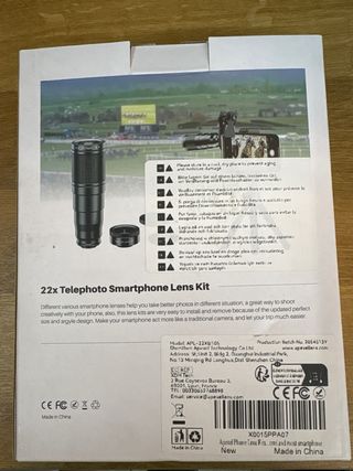 Kit Lente Telefoto 22x para Smartphone