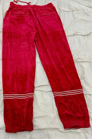 Chándal Clench vintage rojo completo terciopelo 