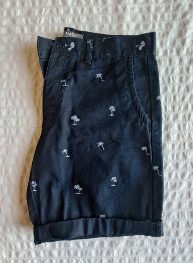 Pantalón corto estampado palmeras Primark Talla M