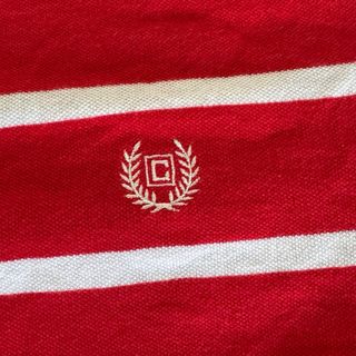 Polo vintage Chaps a righe rosse e bianche tg XL