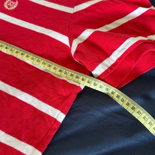 Polo vintage Chaps a righe rosse e bianche tg XL