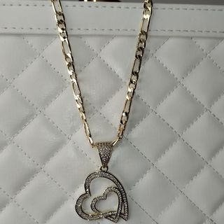 Cadena Oro Laminado 14k Dije Corazón