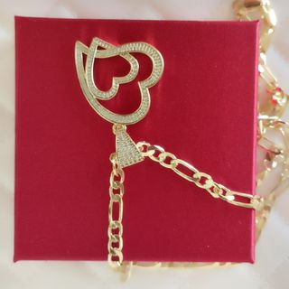 Cadena Oro Laminado 14k Dije Corazón