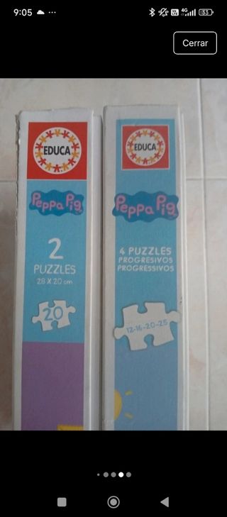 Pack 2 Puzzles Peppa Pig. Marca Educa