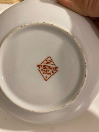 Conjunto de chávenas de café com padrão floral