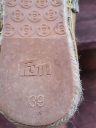 Espadrillas 39 pelle e tessuto