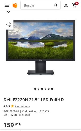 Monitor Dell E2220H 21.5" FullHD