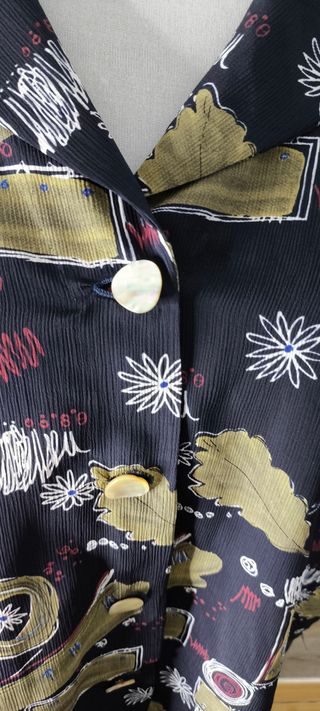 Camisa Vintage Estampada Talla M Oversize