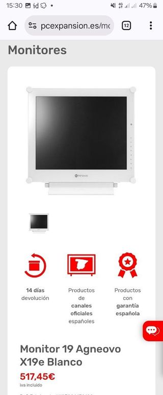 Monitor Agneovo X19e 19" blanco