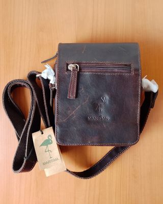 Bandolera Marisma J. Ponce Piel Marrón Nueva