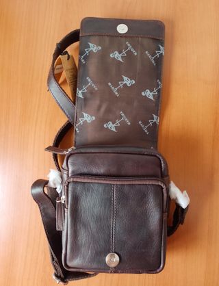 Bandolera Marisma J. Ponce Piel Marrón Nueva