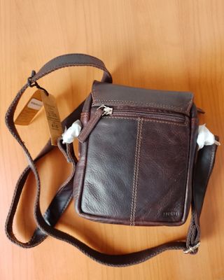 Bandolera Marisma J. Ponce Piel Marrón Nueva