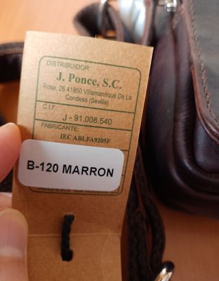 Bandolera Marisma J. Ponce Piel Marrón Nueva