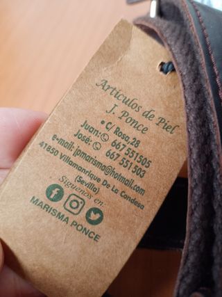 Bandolera Marisma J. Ponce Piel Marrón Nueva