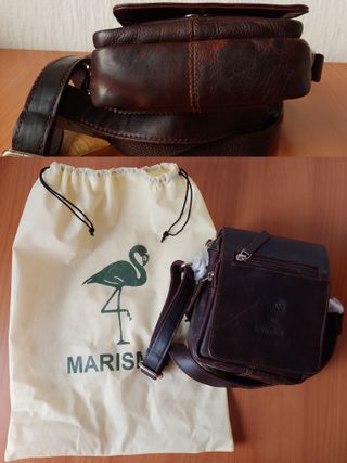 Bandolera Marisma J. Ponce Piel Marrón Nueva