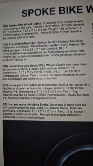 luces para radios de bicicleta