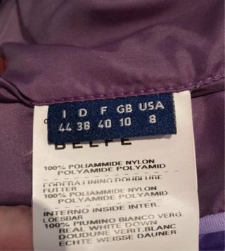 Giubbotto piumino donna Belfe tg. 44 viola