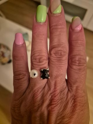 Anillo Tous Plata Onix y Perla