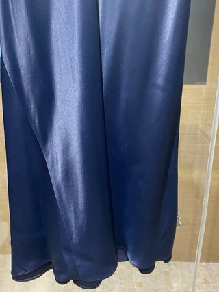 Falda satinada Zara azul