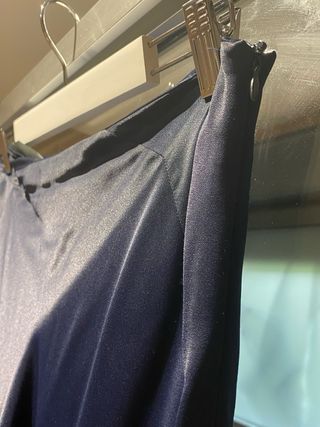 Falda satinada Zara azul
