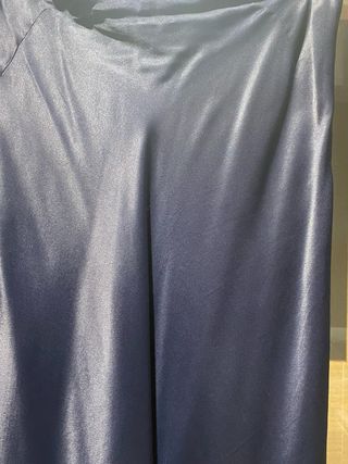 Falda satinada Zara azul