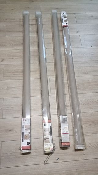 4 Tende 150x250 Tessuto Bianco