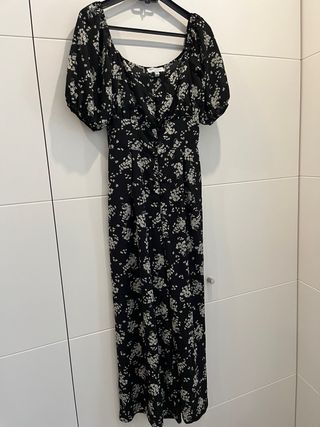 Mono Brave Soul floral negro talla S