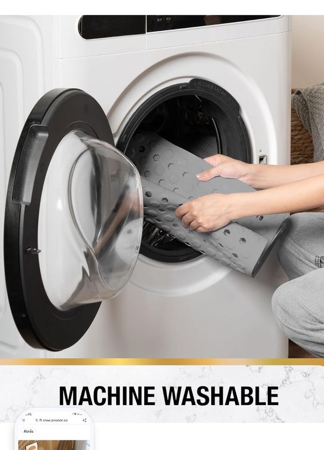 Alfombra de Baño HITSLAM Gris Antideslizante