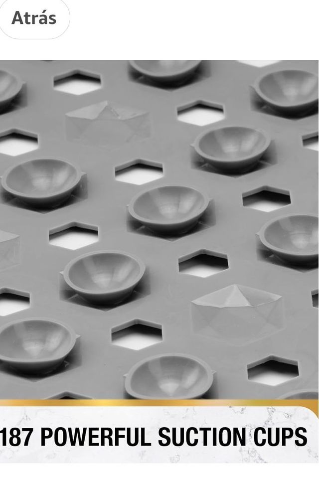 Alfombra de Baño HITSLAM Gris Antideslizante