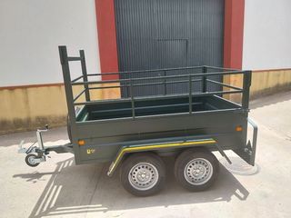 Remolque agrícola 2 ejes 220x140