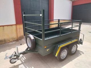 Remolque agrícola 2 ejes 220x140