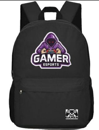 Mochila Gamer Esports Negra y Morada