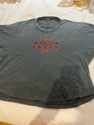 Sudadera Animosa gris manga corta