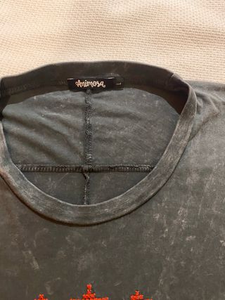 Sudadera Animosa gris manga corta