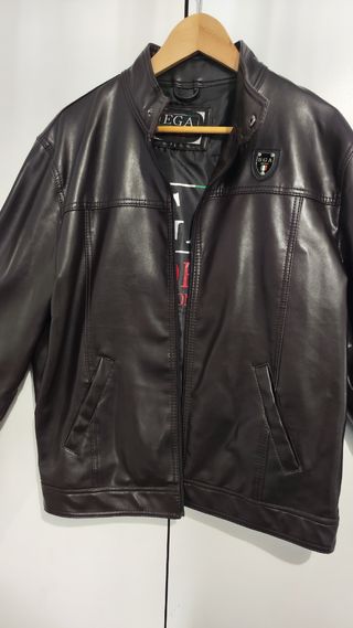 Chaqueta Cuero Armani Collezioni Negra