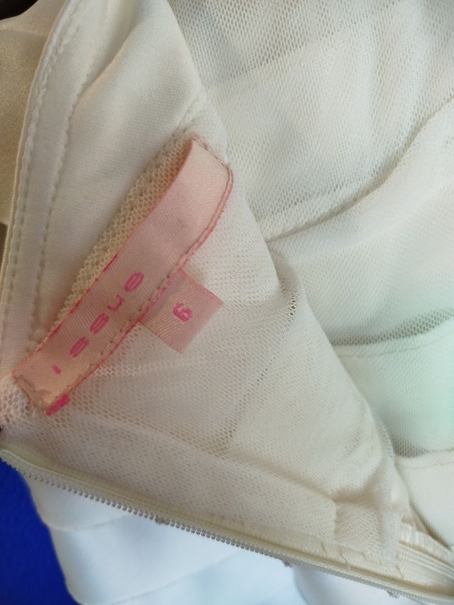 Vestido satinado blanco