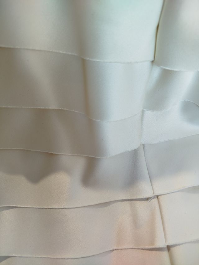 Vestido satinado blanco