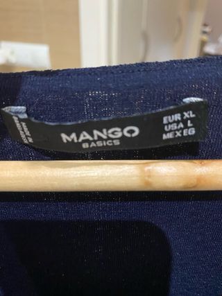 Top Mango Azul Marino Talla XL