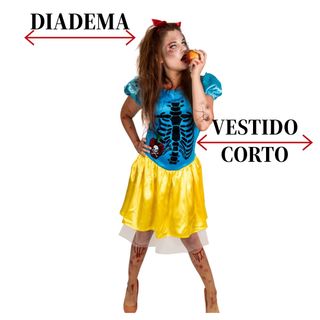 Disfraz Blancanieves Zombie Vestido Talla Única
