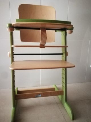 Trona bebé Geuther madera y verde