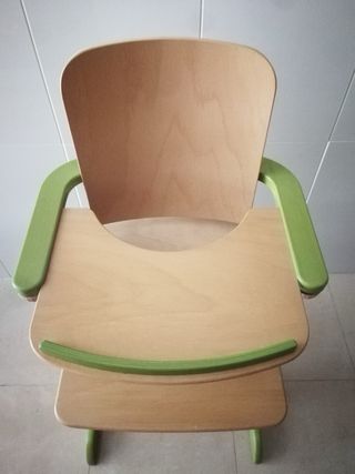 Trona bebé Geuther madera y verde