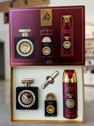 Set di profumi Lattafa Nebras nero e oro