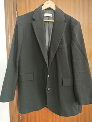 Americana Mango Negra Talla XXL