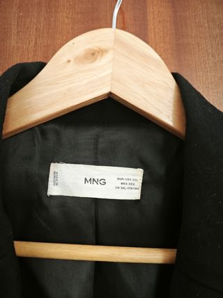 Americana Mango Negra Talla XXL